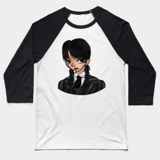 Wednesday Addams Netflix Baseball T-Shirt